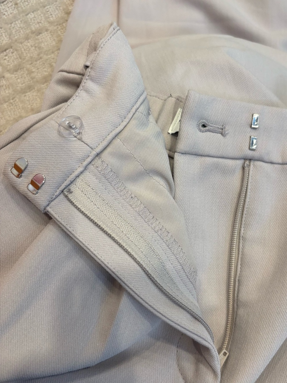 Abercrombie & Fitch Sloane Tailored Wide Leg Pant Light Taupe Curve Love 24/00 R - Picture 5 of 10